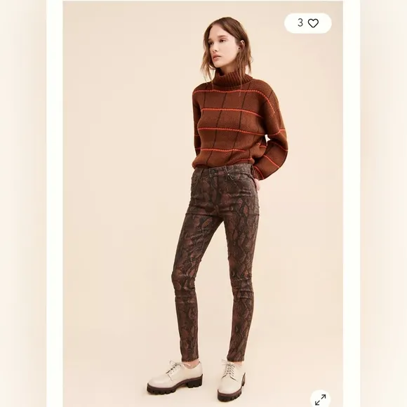 #171 Paige Hoxton Ankle Jeans Snake Print