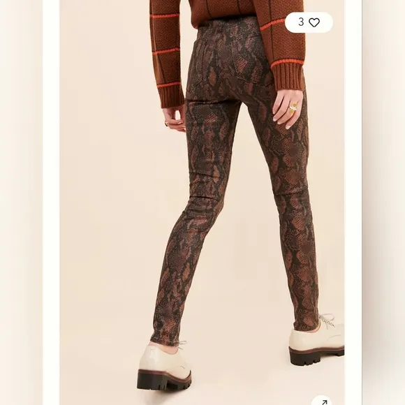 #171 Paige Hoxton Ankle Jeans Snake Print