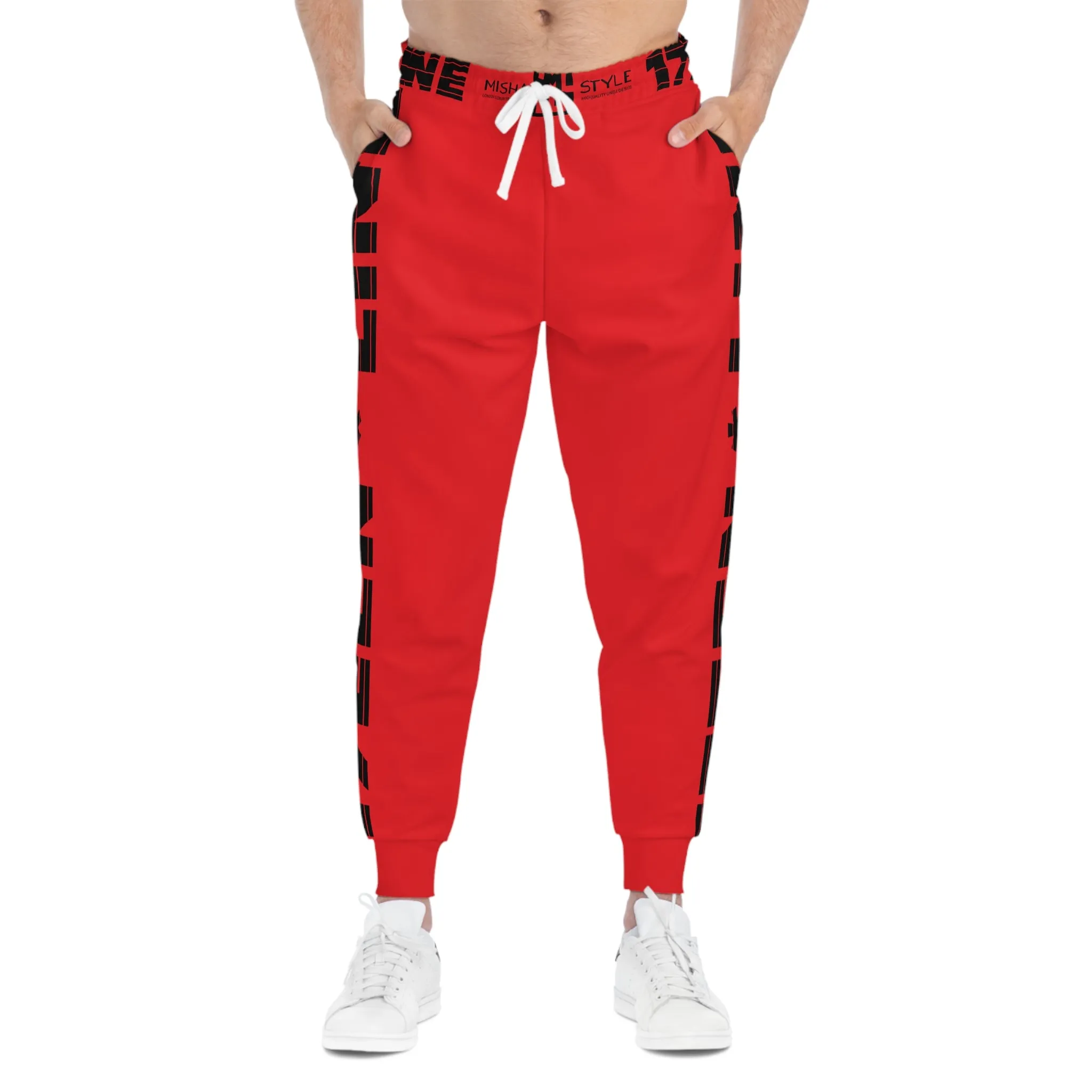 17een Line Unisex Red Athletic Joggers