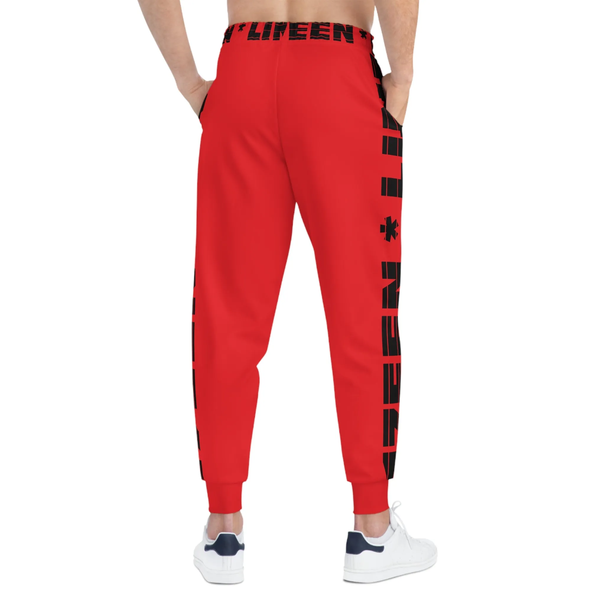 17een Line Unisex Red Athletic Joggers