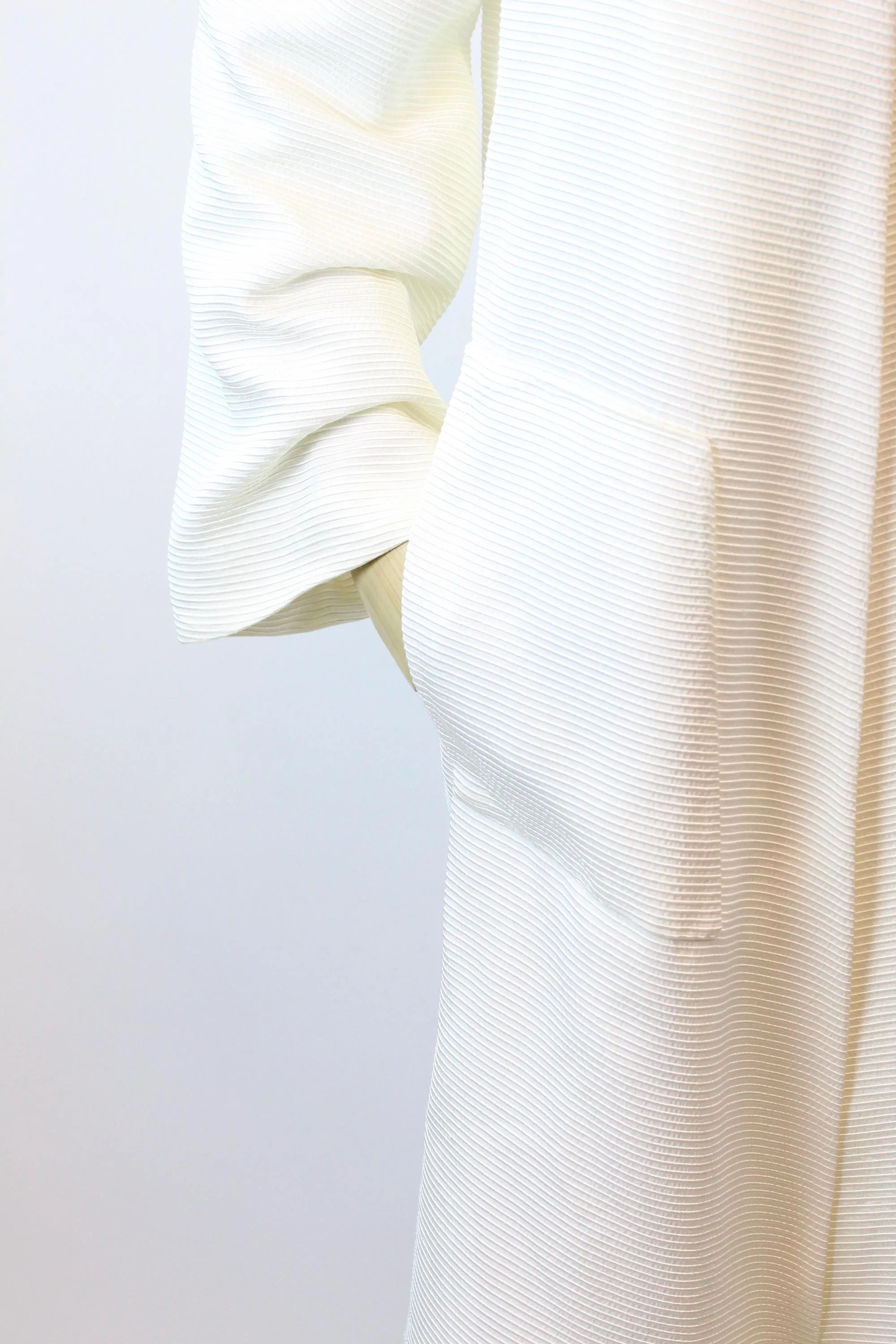 1980s PAULINE TRIGERE white ribbed coat small medium | new spring summer