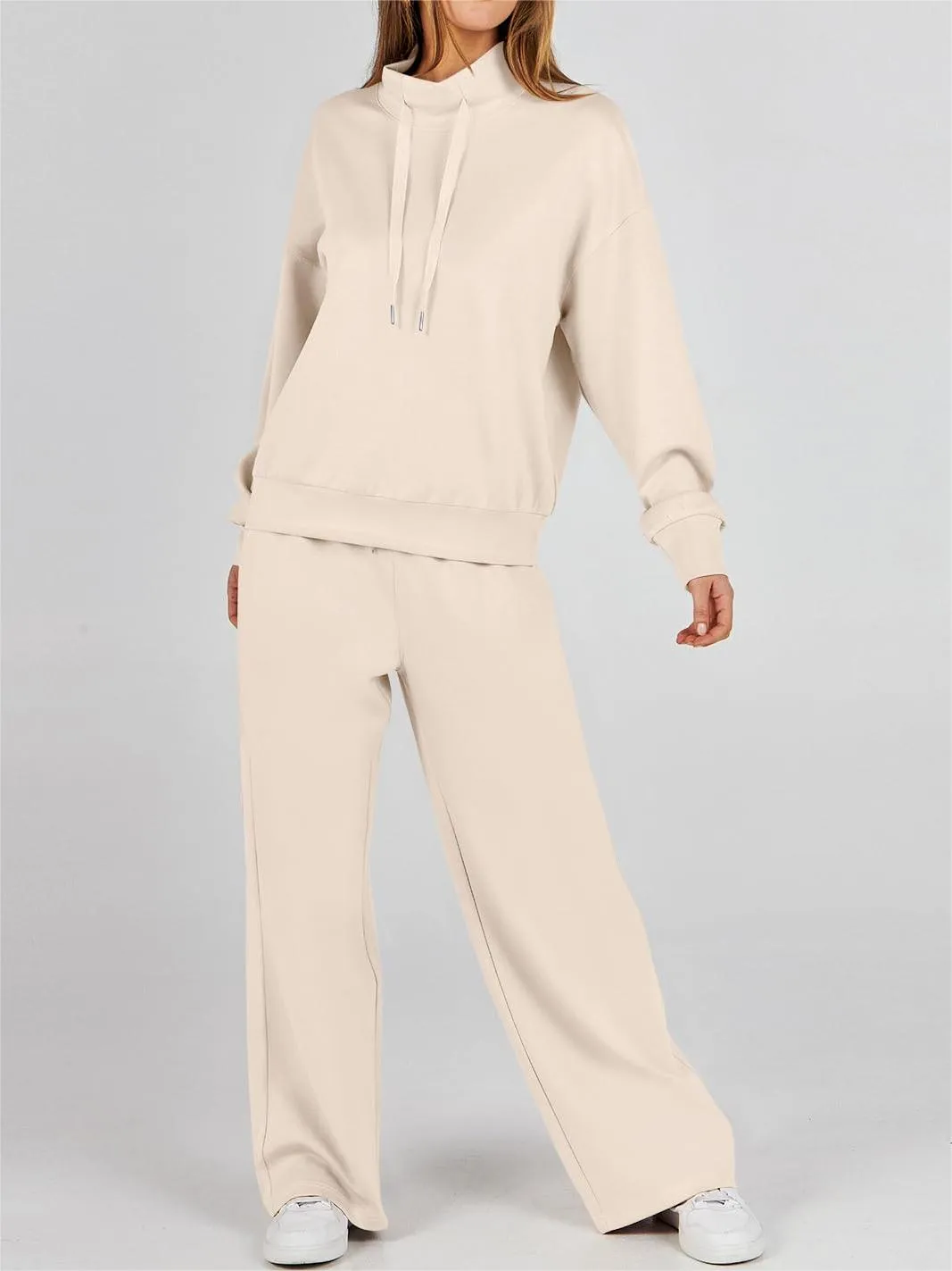 2024 Women's 2 Piece Outfits Sweatsuit Set Drawstring Sweatshirt Lounge Set(BUY 2 FREE SHIPPING)