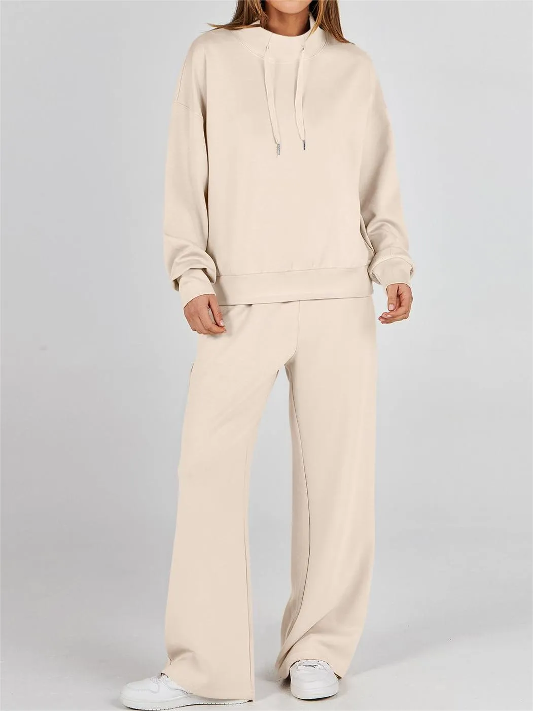 2024 Women's 2 Piece Outfits Sweatsuit Set Drawstring Sweatshirt Lounge Set(BUY 2 FREE SHIPPING)