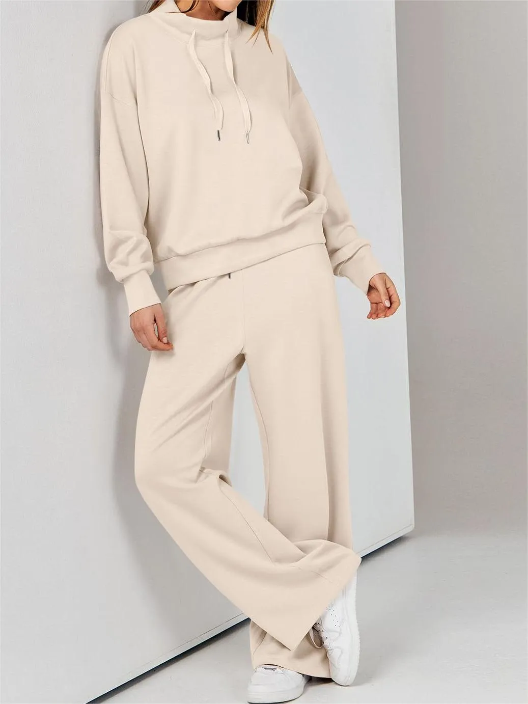 2024 Women's 2 Piece Outfits Sweatsuit Set Drawstring Sweatshirt Lounge Set(BUY 2 FREE SHIPPING)