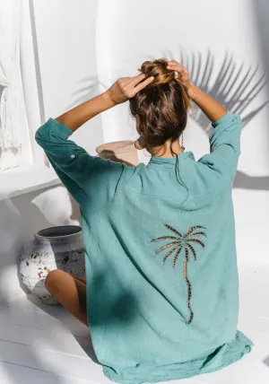 3 Palms Shirtdress Sea Green
