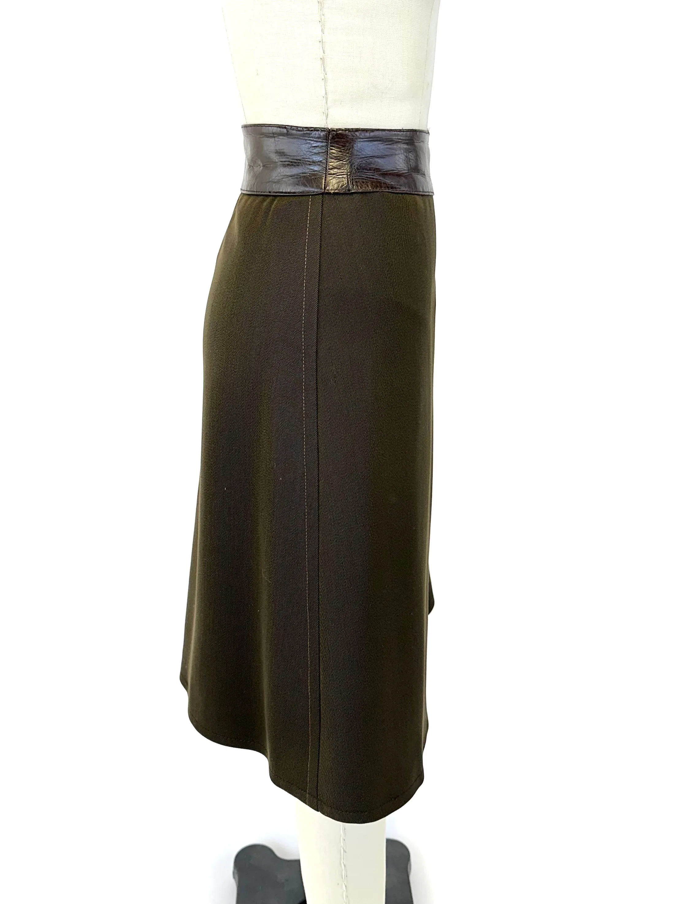 70s Celine O-Ring Wrap Skirt