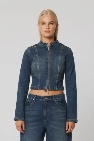 Abrand Devotion Denim Jacket - Cory - Tint Dark Blue