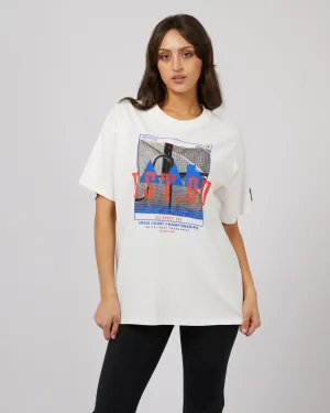 ACTIVE SESSIONS O/S TEE -VINTAGE WHITE
