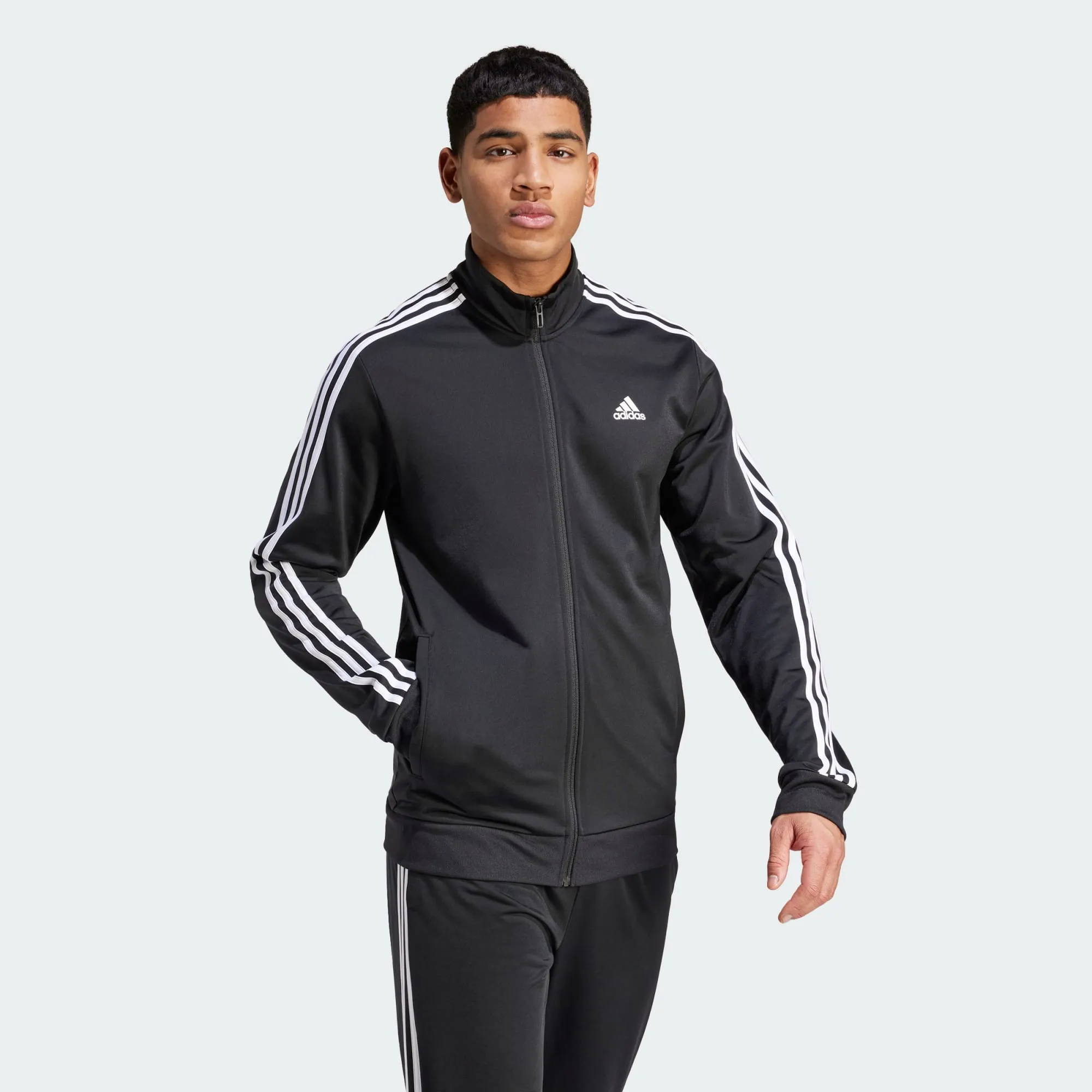 ADIDAS ESSENTIALS WARM-UP 3-STRIPES TRACK JACKET
