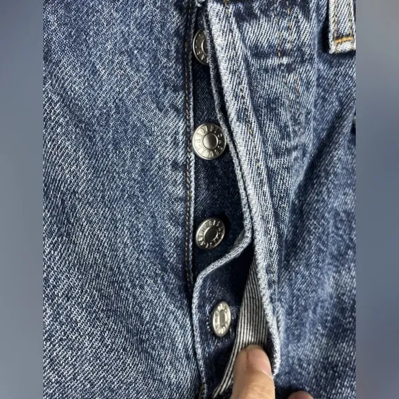 Agolde 90s Pinch Jeans Women 24 Button Fly Hi-Waisted Straight Organic Cotton US