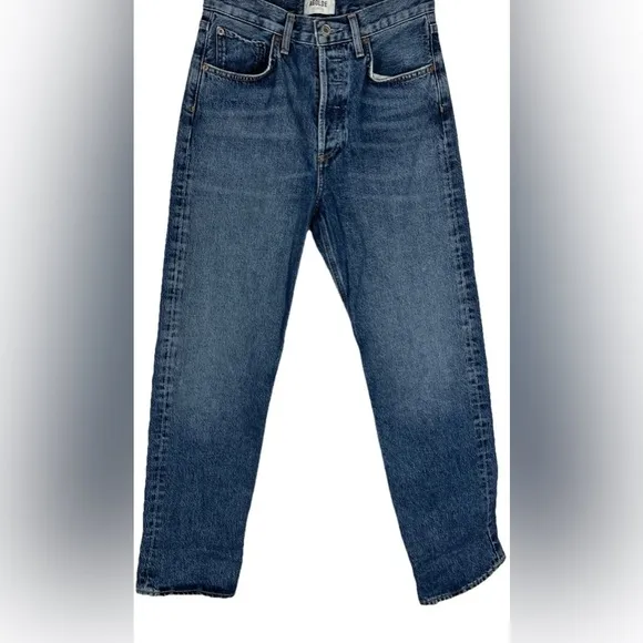 Agolde 90s Pinch Jeans Women 24 Button Fly Hi-Waisted Straight Organic Cotton US