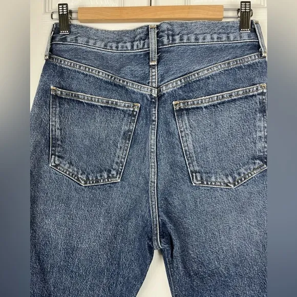 Agolde 90s Pinch Jeans Women 24 Button Fly Hi-Waisted Straight Organic Cotton US