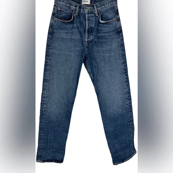 Agolde 90s Pinch Jeans Women 24 Button Fly Hi-Waisted Straight Organic Cotton US