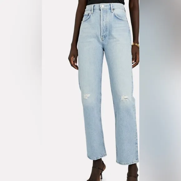 Agolde Fitted 90s Straight Leg Jeans, Organic Cotton, Size 24