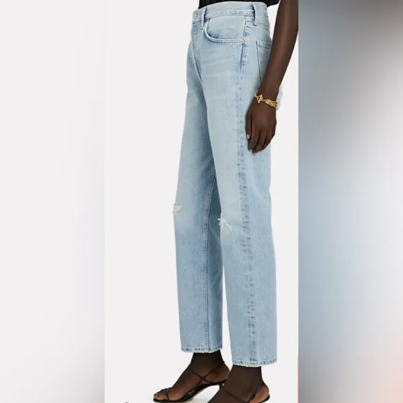 Agolde Fitted 90s Straight Leg Jeans, Organic Cotton, Size 24