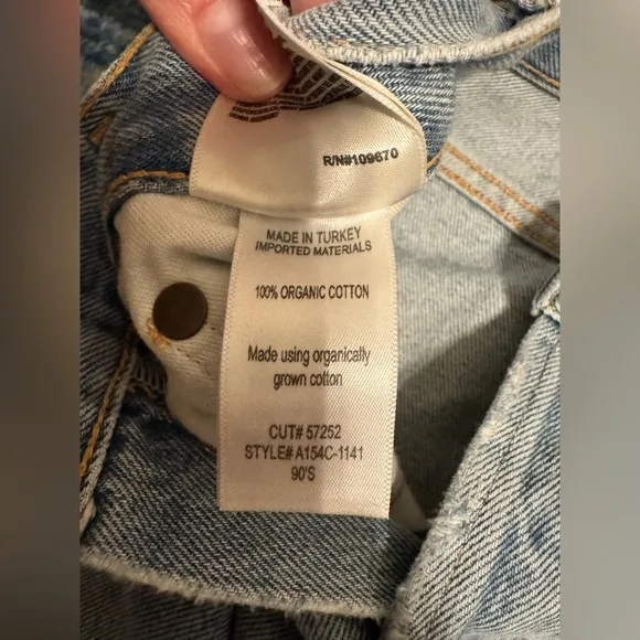 Agolde Fitted 90s Straight Leg Jeans, Organic Cotton, Size 24