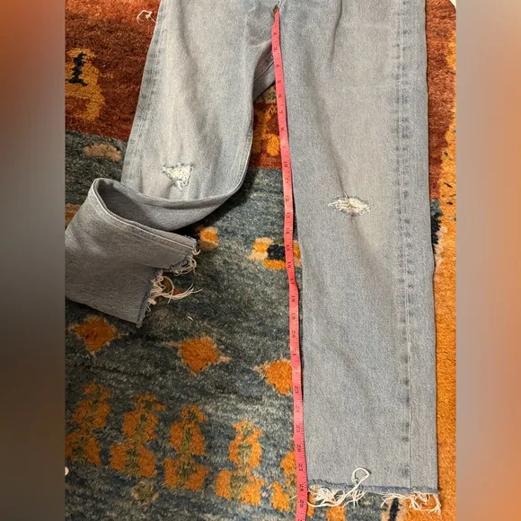 Agolde Fitted 90s Straight Leg Jeans, Organic Cotton, Size 24