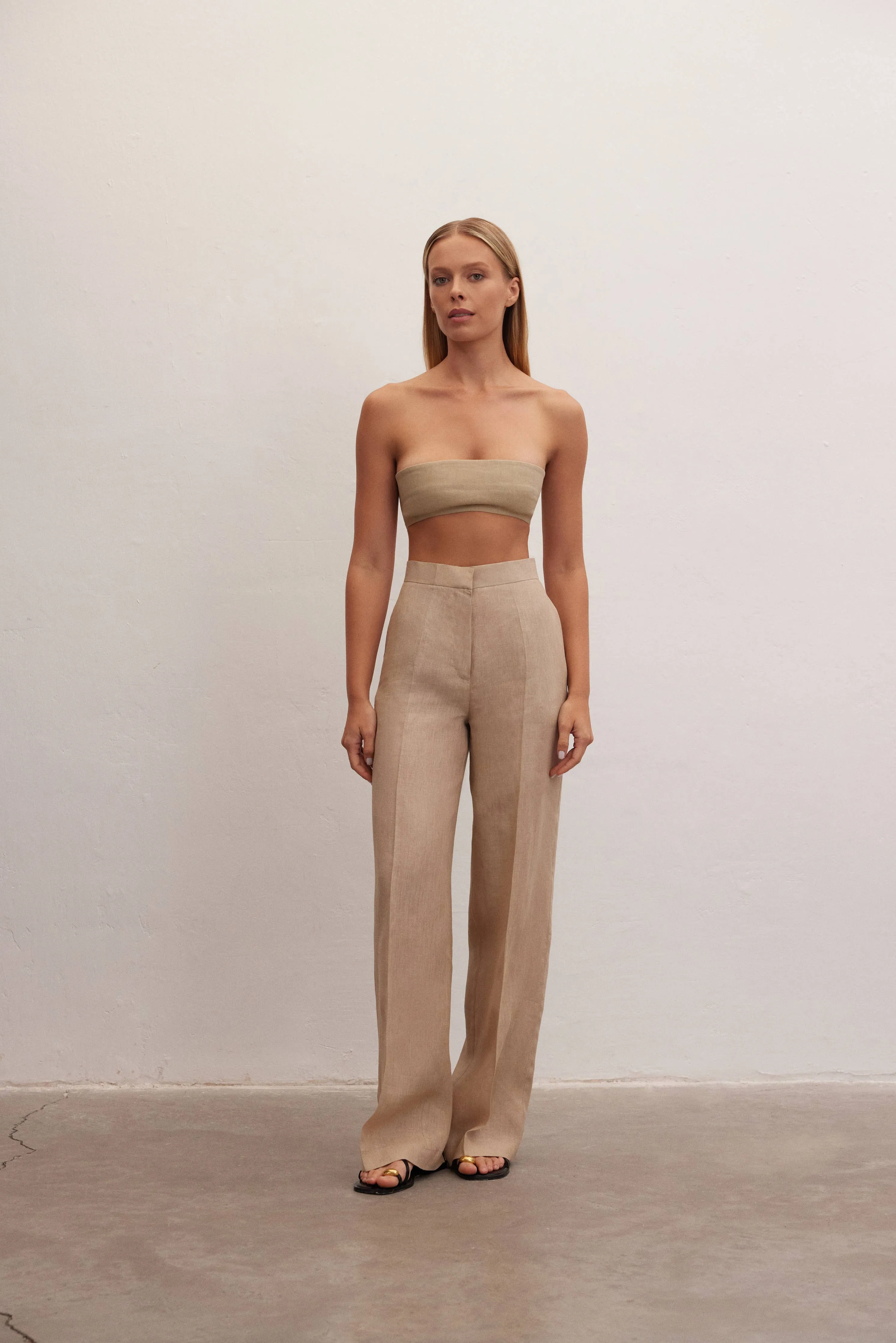 Alba | Linen Bandeau Top