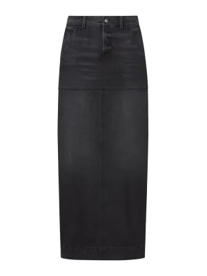 A.L.C. Hunter Denim Maxi Skirt in Washed Black