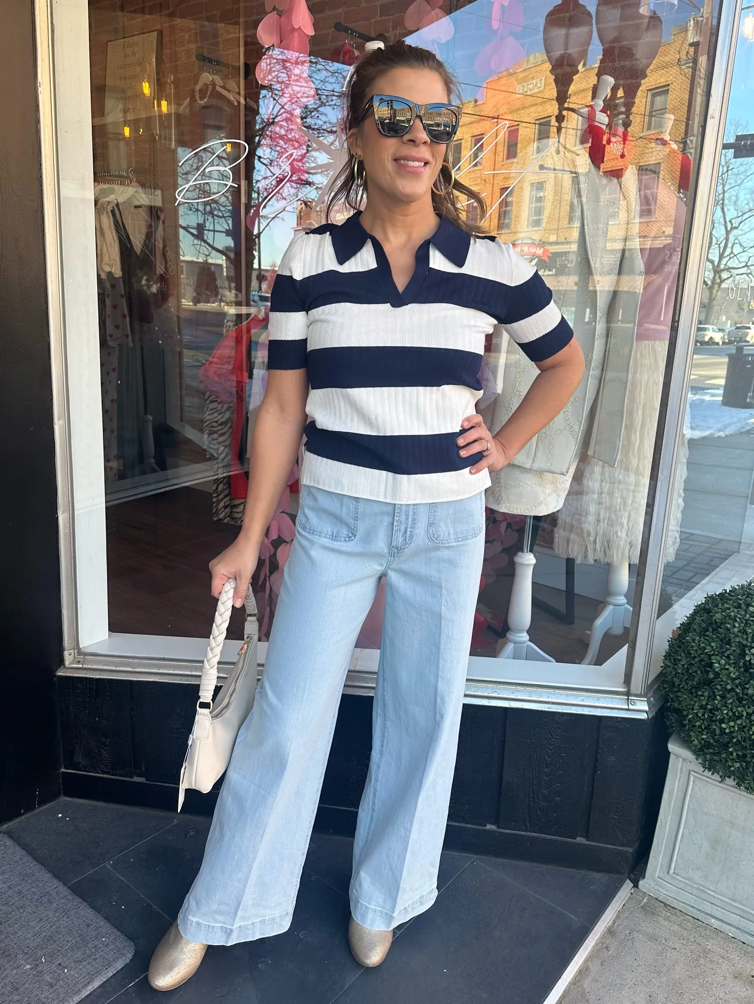 Alexa Stripe Top