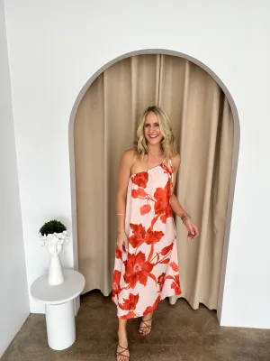 Alexis Dress- Red/Nude