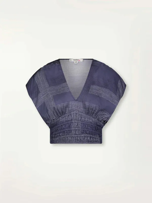 Alia Plung Top in Bezu Night