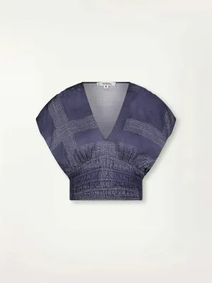 Alia Plung Top in Bezu Night