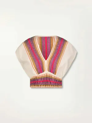 Alia Plung Top in Genet Berry