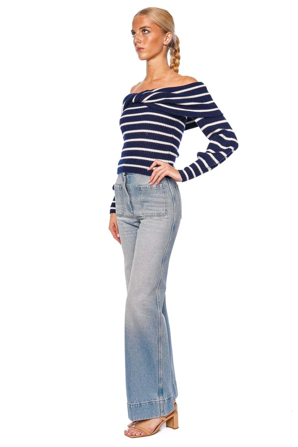 Alina Pale Blue Patch Pocket Jean