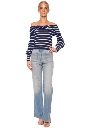 Alina Pale Blue Patch Pocket Jean
