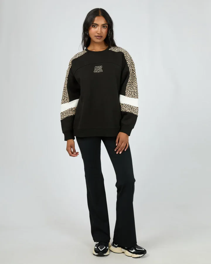 All About Eve Savannah Oversized Crew - Black