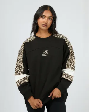 All About Eve Savannah Oversized Crew - Black