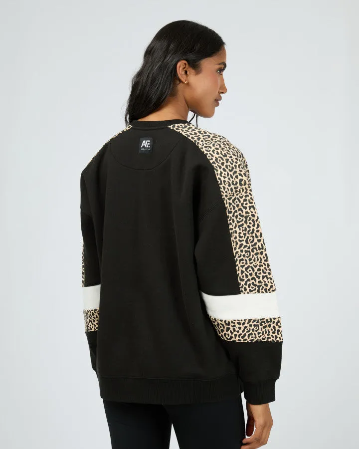 All About Eve Savannah Oversized Crew - Black