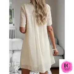 All On You Ivory White Swiss Dot Dress
