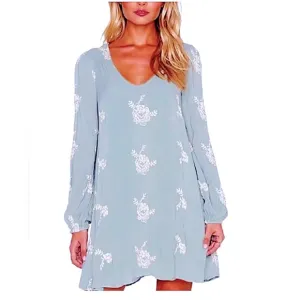 ALTAR'D STATE - 100% RayonEmbroidered Floral Swing DressSize: Large