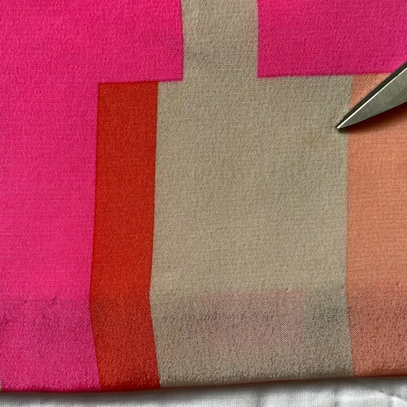 Amanda Uprichard Plaid Geometric Mini Skirt Satin Silk Hot Pink Cream XS