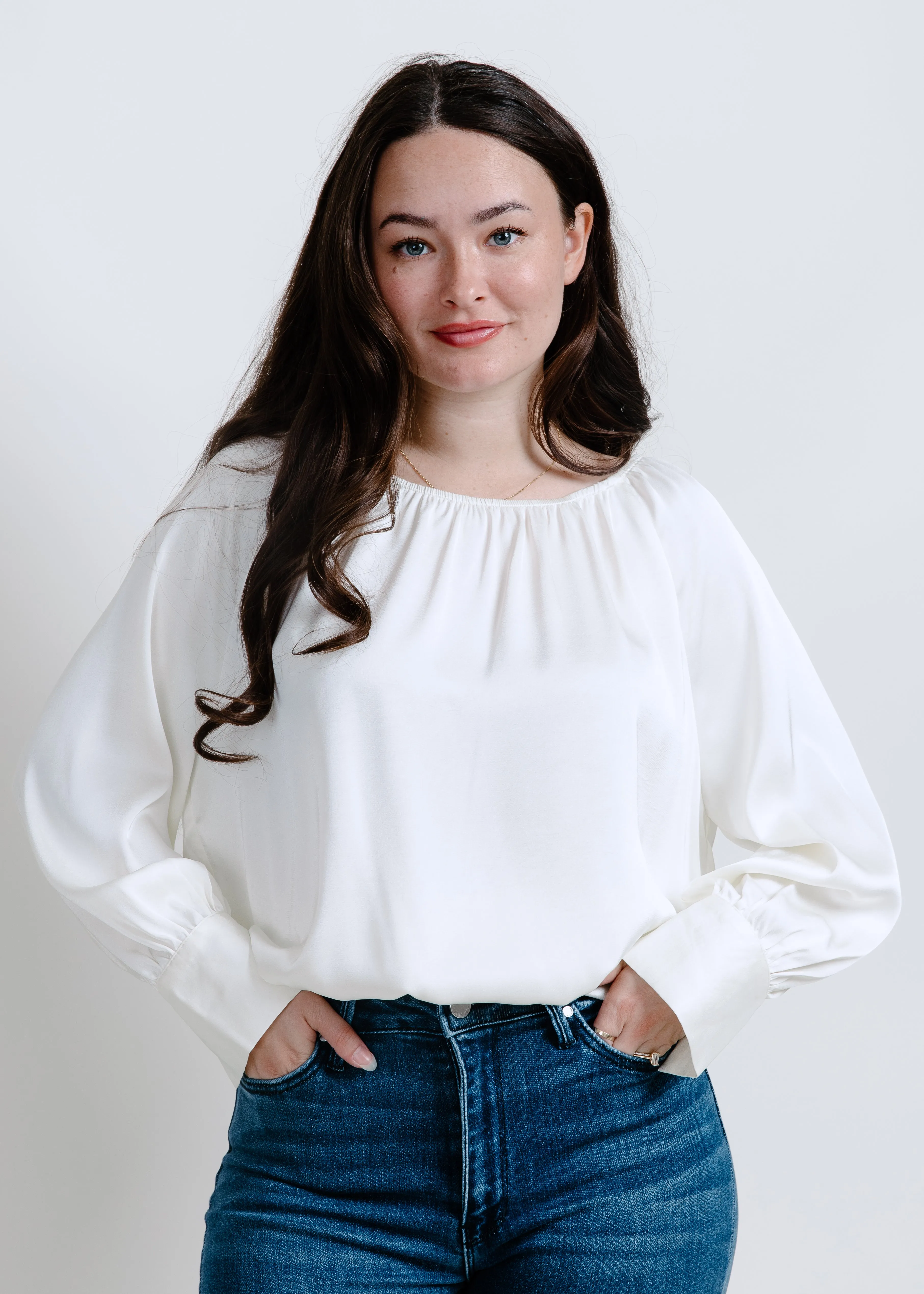 Amber Bubble Hem Blouse