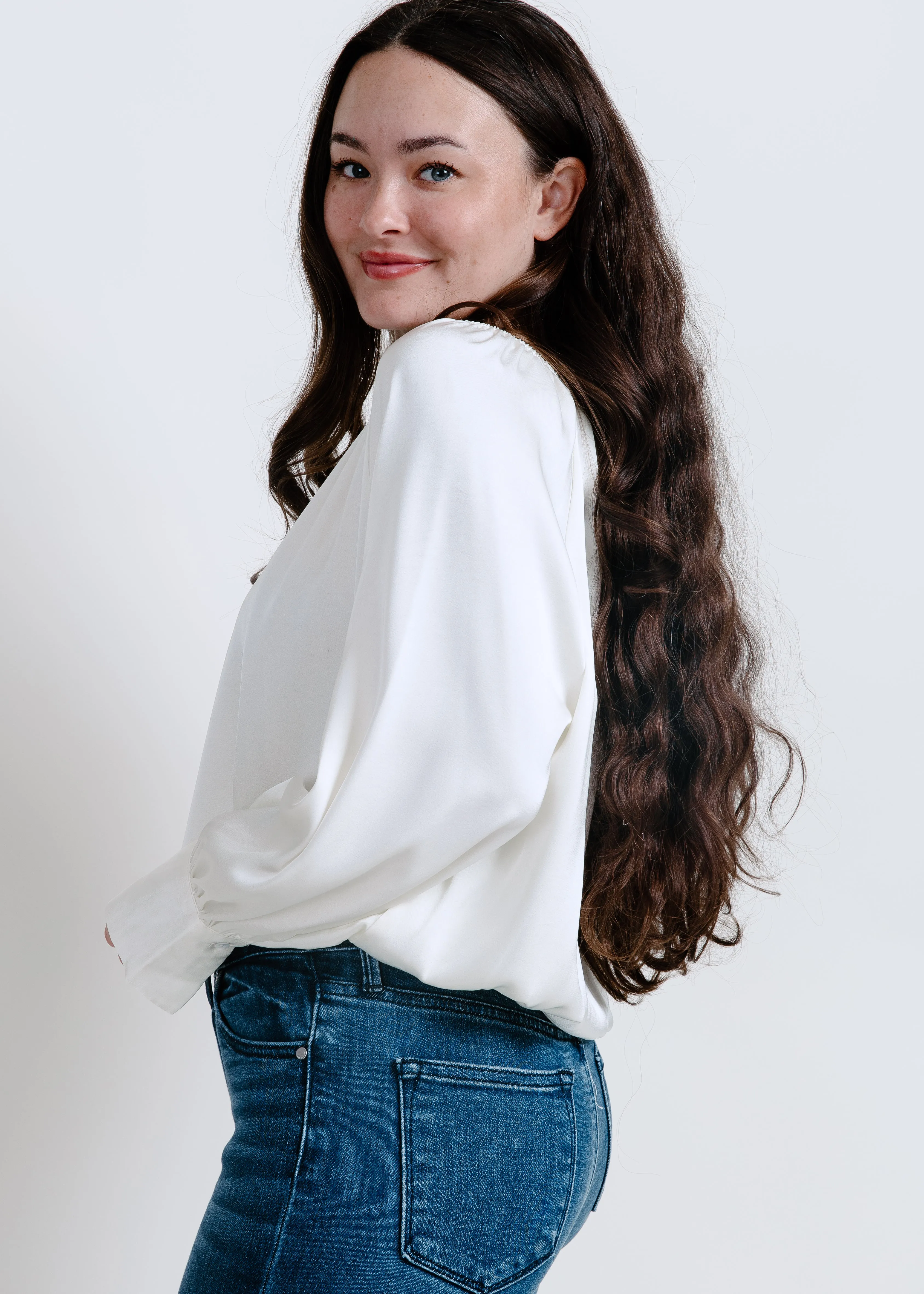 Amber Bubble Hem Blouse