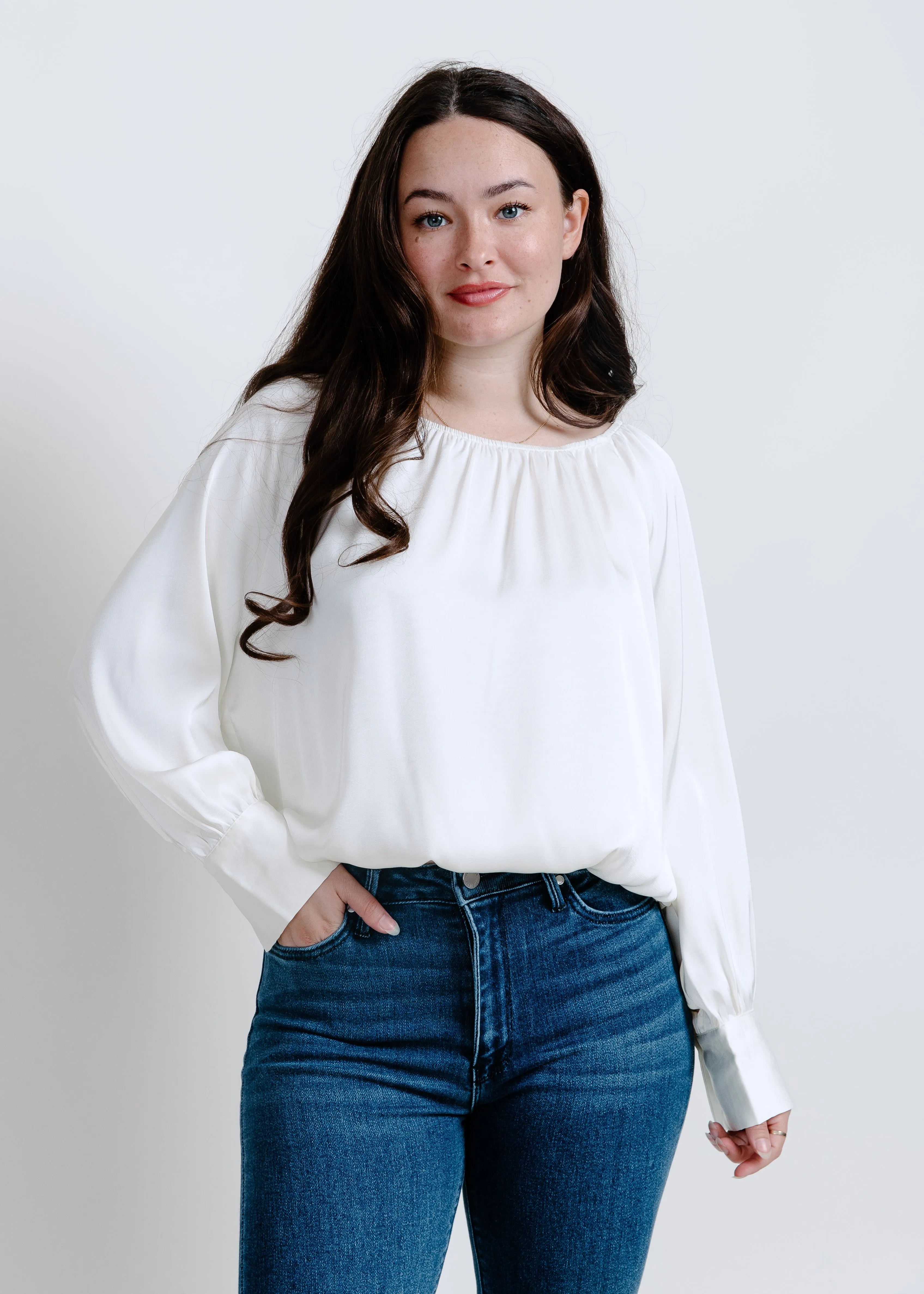 Amber Bubble Hem Blouse