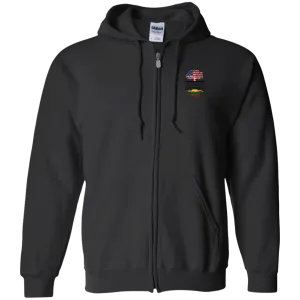 American Grown Lithuanian Roots - Men/Women Unisex Comfort Full-Zip Hoodie