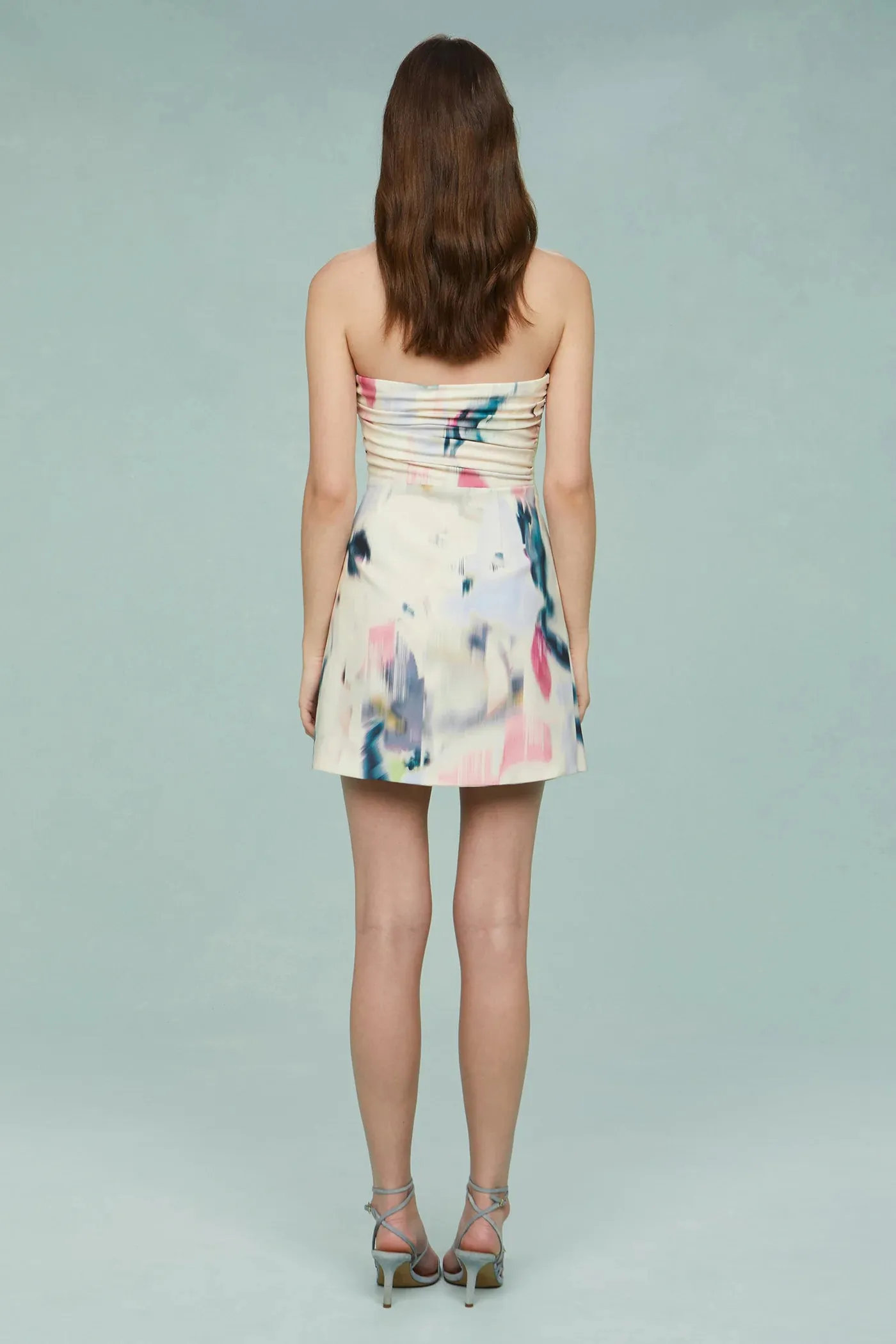 AMUR Roma Drape Mini Dress