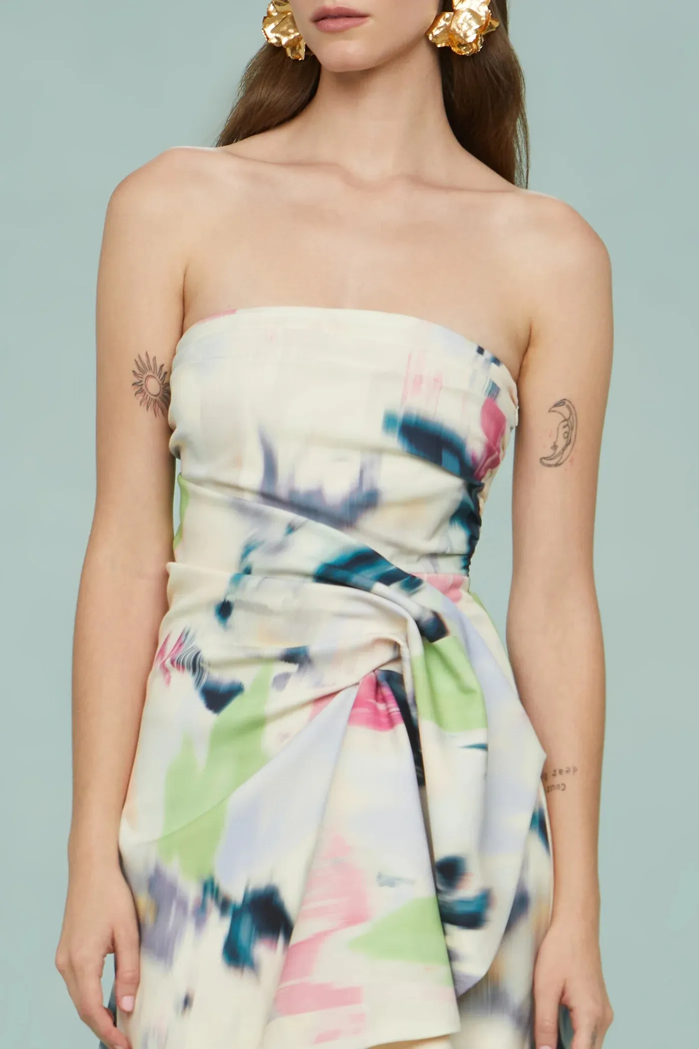 AMUR Roma Drape Mini Dress