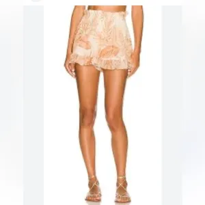 AMUSE SOCIETY  Alese Shorts in Cafe Cream medium ruffle tropical print revolve
