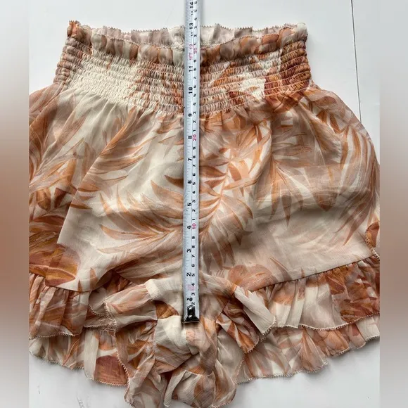 AMUSE SOCIETY  Alese Shorts in Cafe Cream medium ruffle tropical print revolve