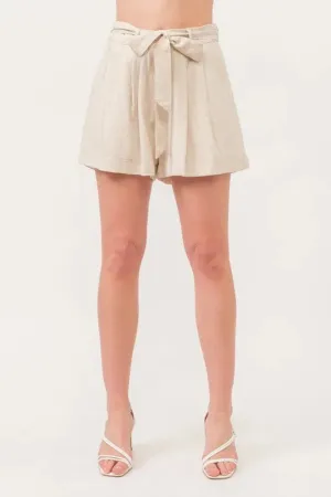 And The Why Linen Blend Flowy Shorts
