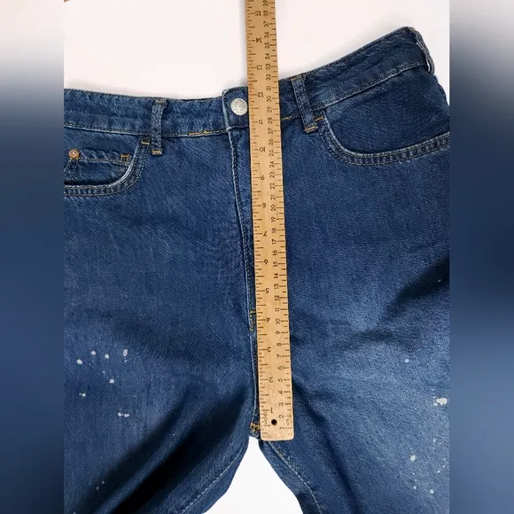 Anthropologie Pilcro Annie Wide Leg Ultra High Rise Paint Splatter Jean 27
