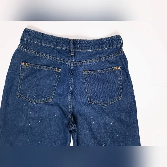 Anthropologie Pilcro Annie Wide Leg Ultra High Rise Paint Splatter Jean 27
