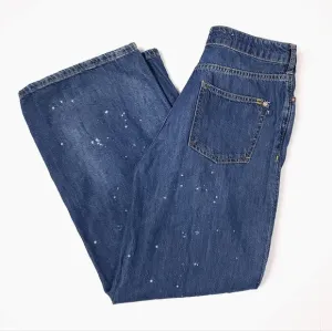 Anthropologie Pilcro Annie Wide Leg Ultra High Rise Paint Splatter Jean 27