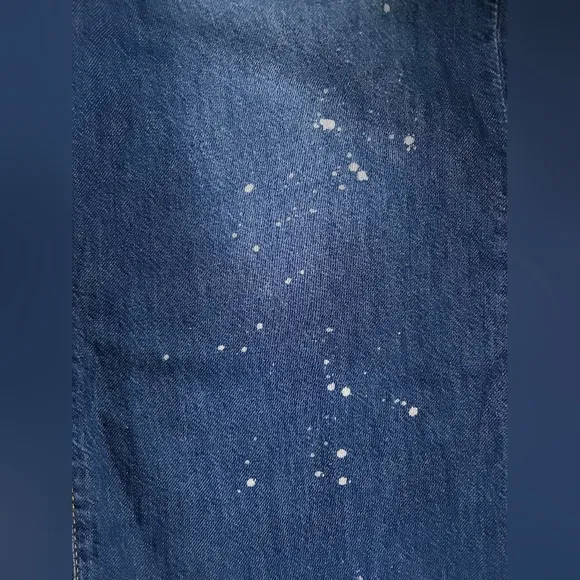 Anthropologie Pilcro Annie Wide Leg Ultra High Rise Paint Splatter Jean 27