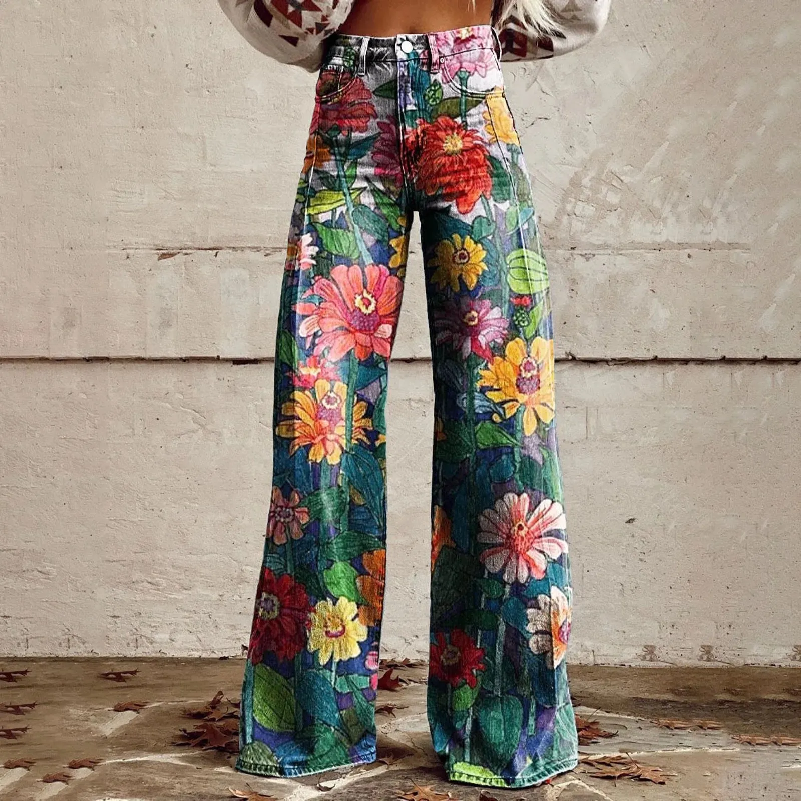 Arctic™ | Vintage Floral Wide-Leg Jeans